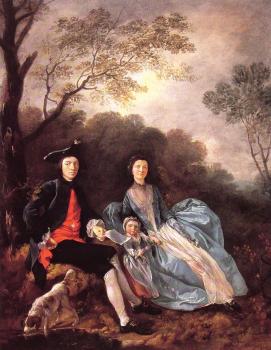 Thomas Gainsborough : Portrait of the Artist with his Wife and Daughter